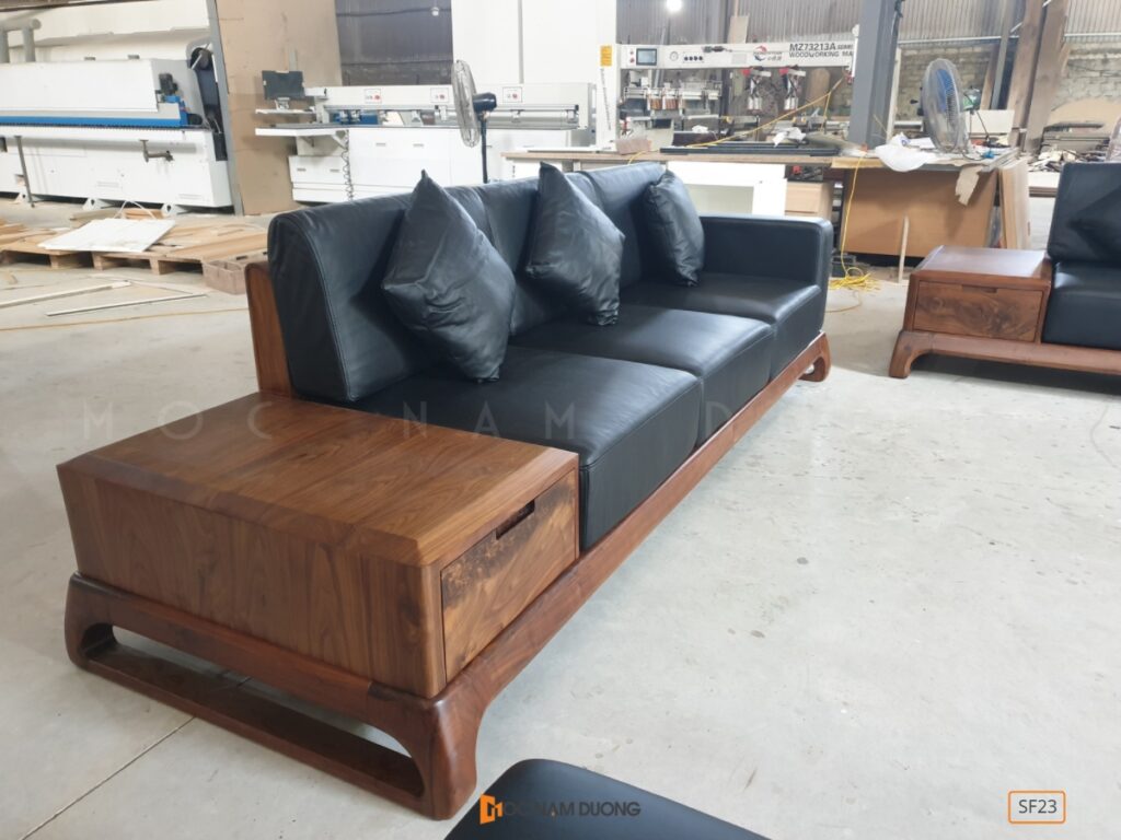 Sofa gỗ óc chó SF23