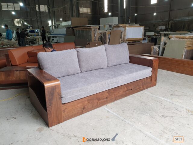 Sofa gỗ óc chó SF31