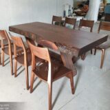 Bộ bàn ăn 8 ghế gỗ óc chó tự nhiên cao cấp
