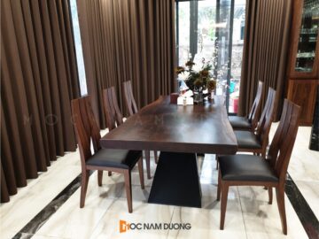 bàn ăn gỗ óc chó biệt thự Gamuda