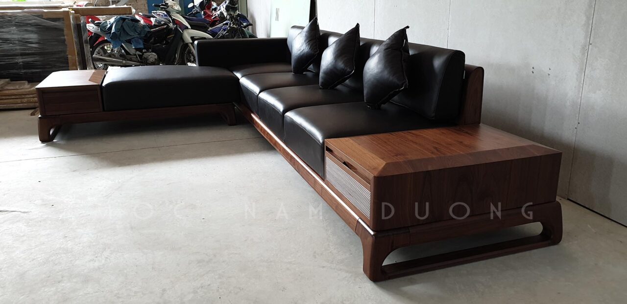  mẫu sofa gỗ óc chó