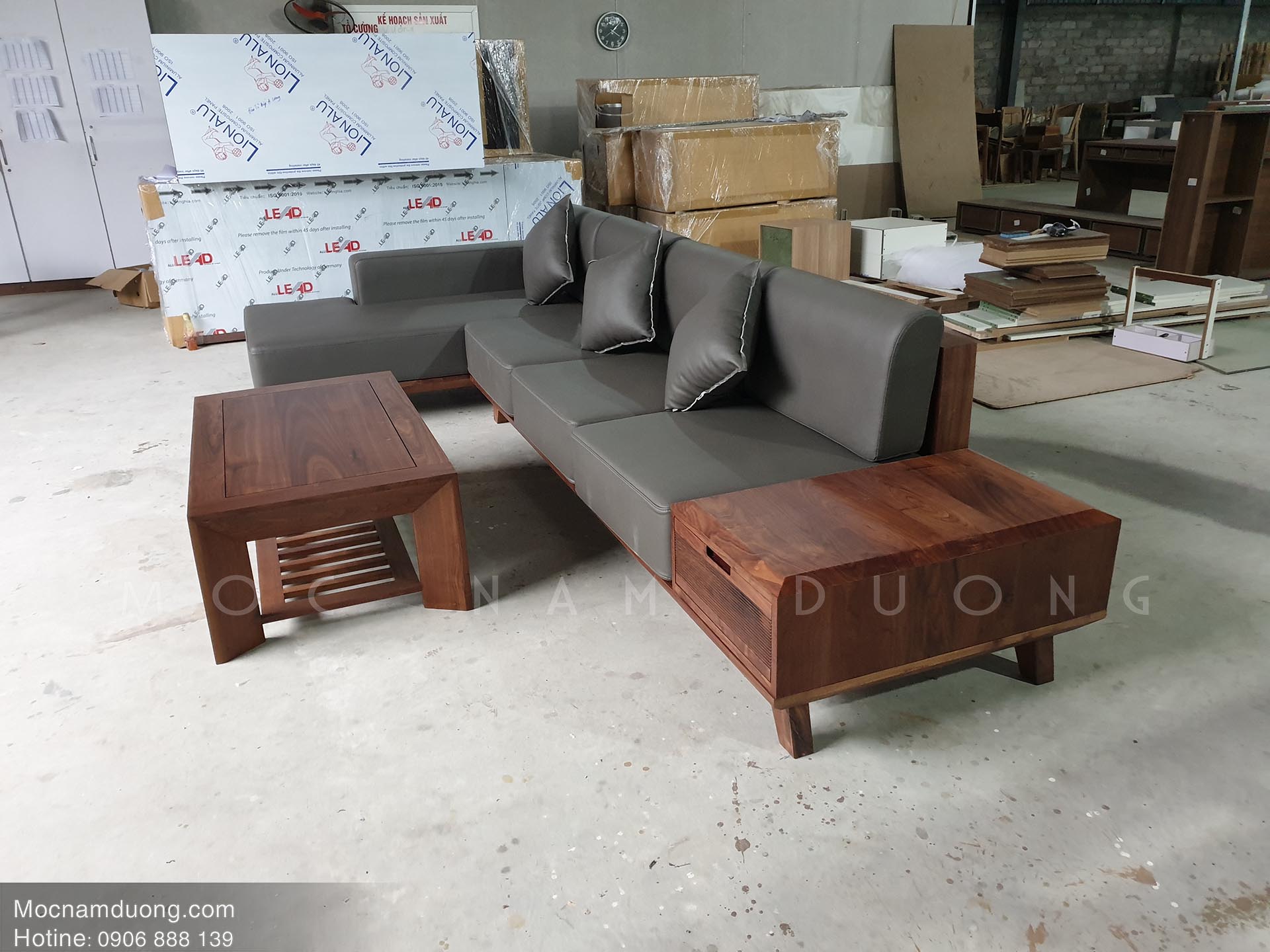Thiết kế mẫu sofa góc L với kiểu dáng truyền thống 