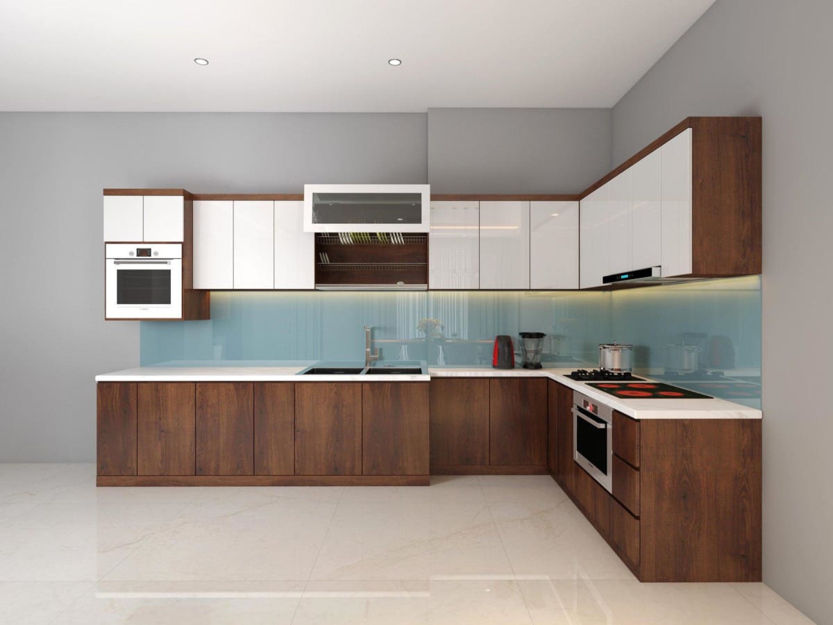 Tủ bếp chung cư hiện nay được thiết kế với rất nhiều chất liệu và kiểu dáng khác nhau