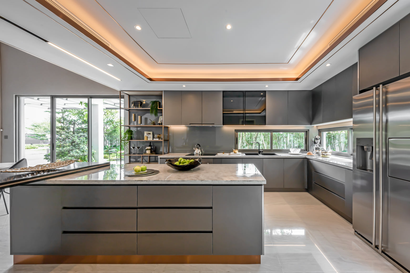 Thiết kế nội thất hiện đại phòng bếp