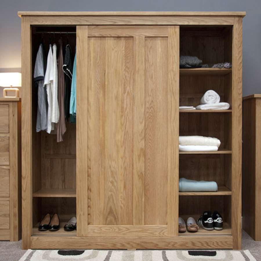 Tủ quần áo gỗ tự nhiên đơn giản
