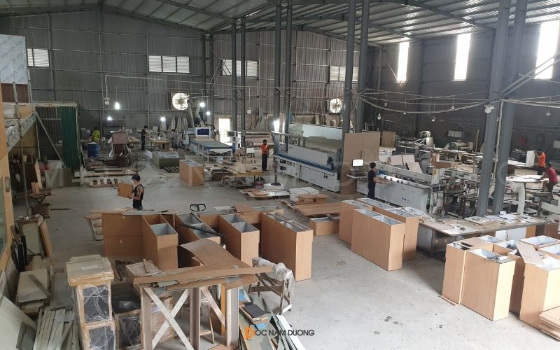 Xưởng đóng nội thất gỗ công nghiệp chính hãng An Cường uy tín Hà Nội