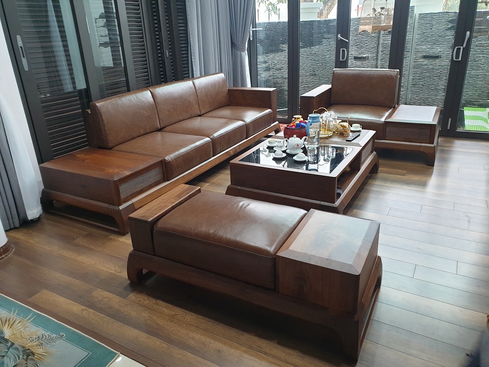Bộ bàn ghế sofa lắp đặt tại nhà khách hàng