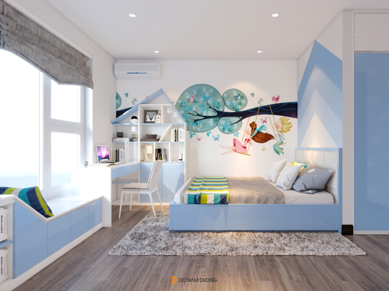 Một ý tưởng hay khi thiết kế phòng ngủ đẹp cho bé trai bạn có thể tham khảo