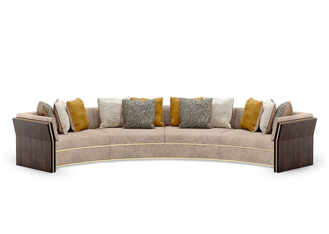 Ghế sofa cong thiết kế mang tính nghệ thuật 