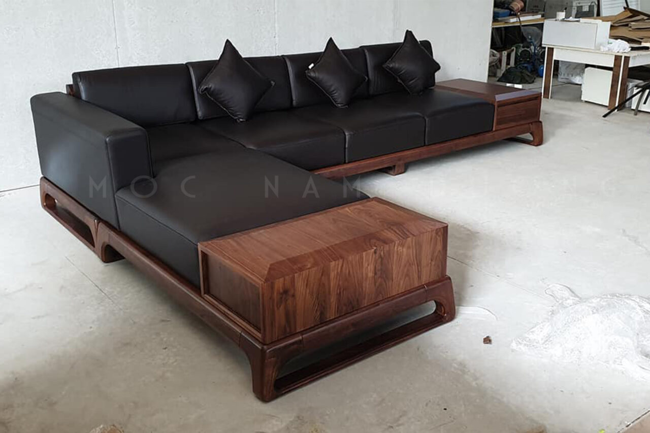 sofa gỗ óc chó