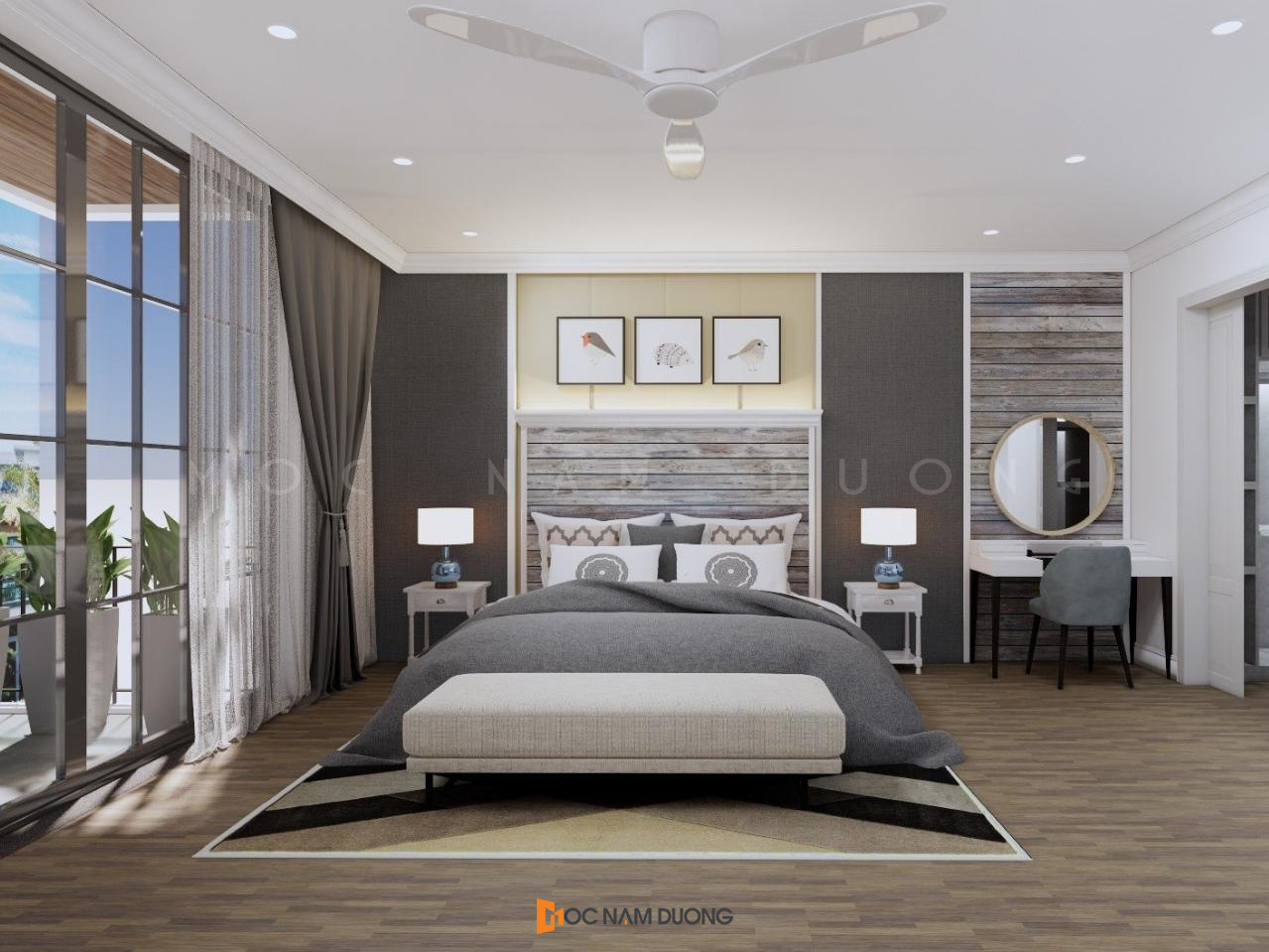 Phòng ngủ đẹp với tone màu trầm, thiết kế phong cách hiện đại ấn tượng