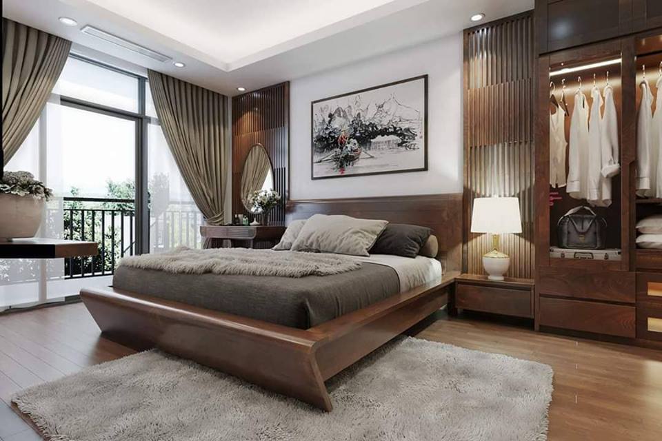 Mẫu giường với thiết kế giường thấp tinh tế