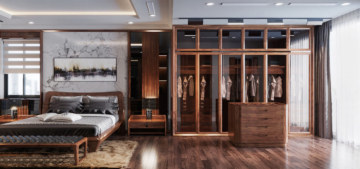 Tủ quần áo 6 buồng gỗ tự nhiên có độ bền cao lên tới 40 năm