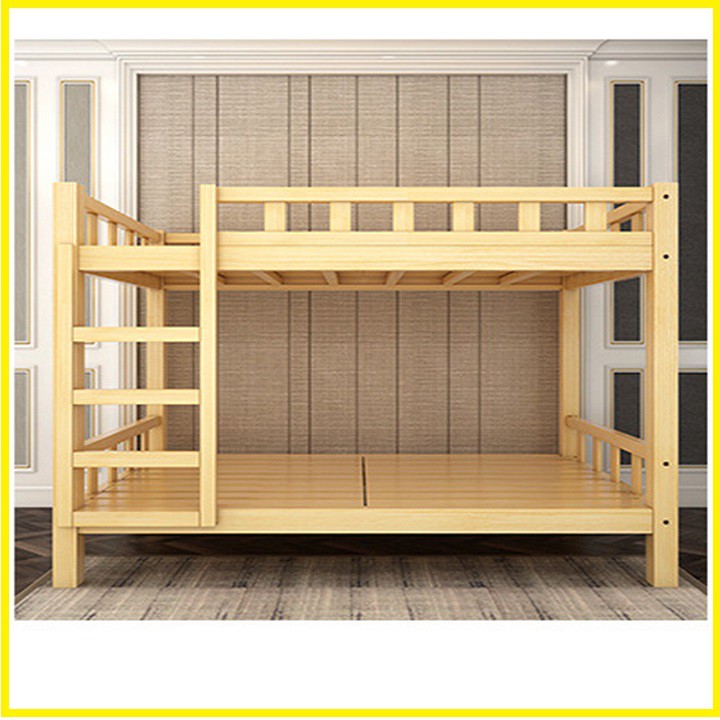 Hoàn thiện mẫu giường tầng bằng gỗ đơn giản
