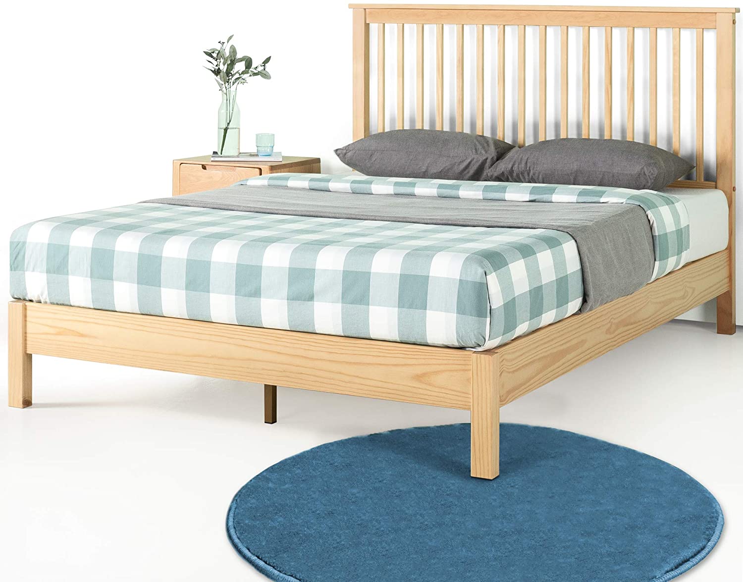Mẫu giường đóng bằng gỗ sồi đẹp với thiết kế đơn giản