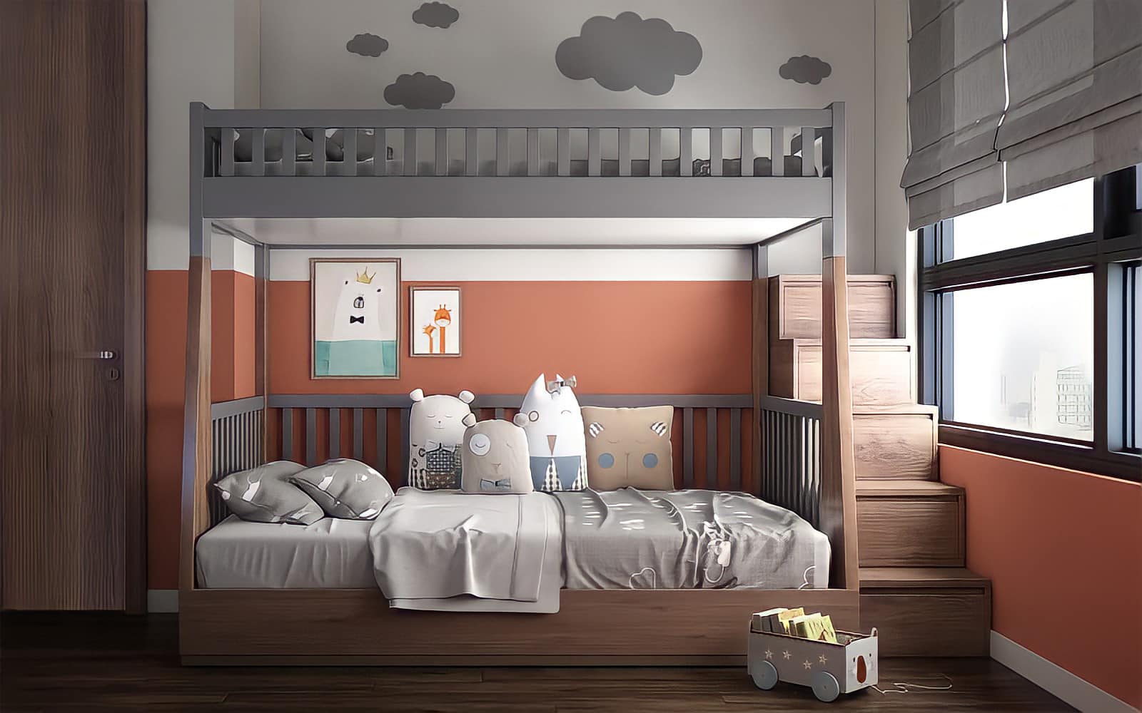 Ba mẹ chỉ nên sử dụng giường hai tầng khi bé có sức khỏe và thể chất tốt 