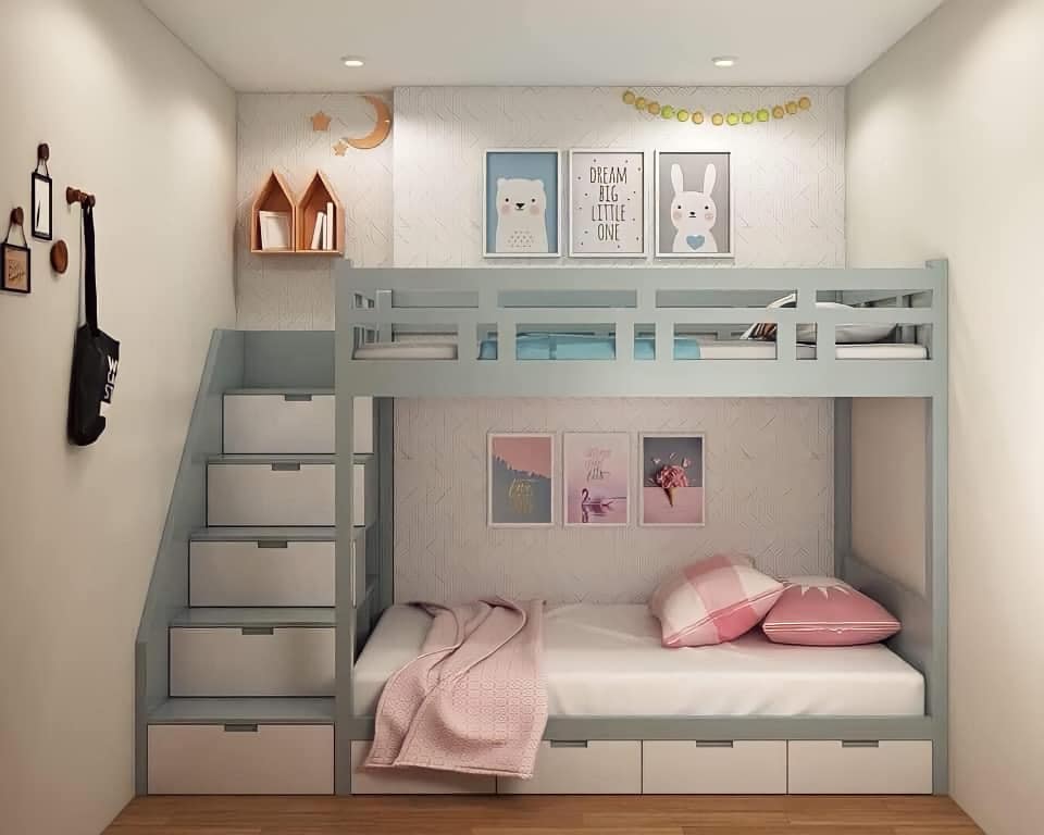 Giường hai tầng không phù hợp cho bé sợ độ cao 