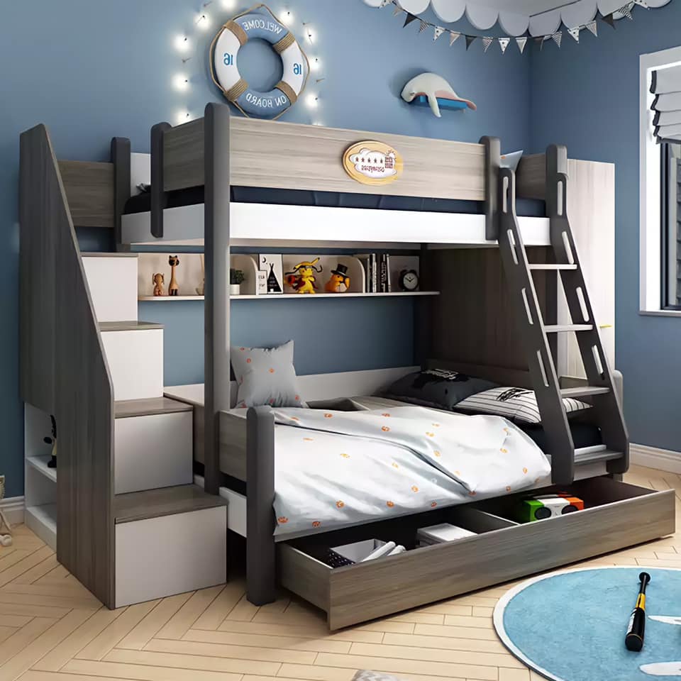 Nên chọn những mẫu giường có độ chắc chắn và an toàn cho bé 