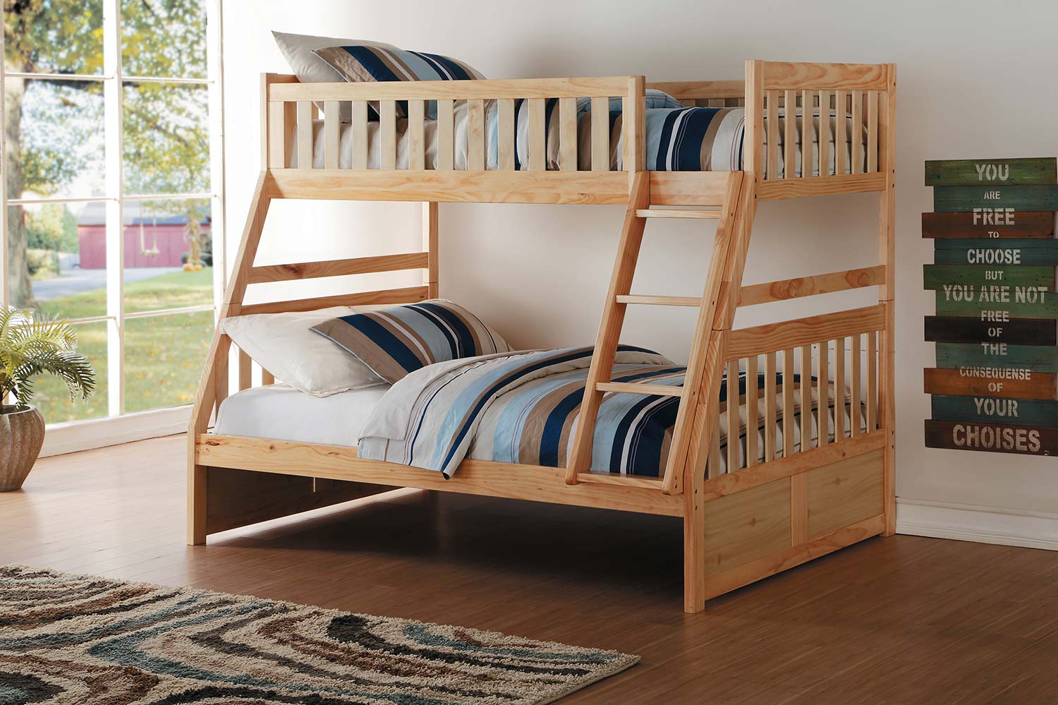 Mẫu giường tầng bằng gỗ đẹp 
