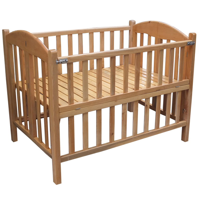 Giường cũi bằng gỗ cho bé, có thể ghép cùng với giường ba mẹ 