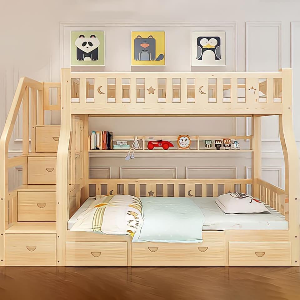 Lựa chọn những mẫu giường tầng bằng gỗ tự nhiên sẽ có độ bền cao hơn 