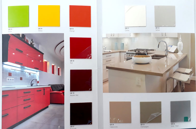 Tủ bếp acrylic chữ l đa dạng màu sắc và mẫu mã