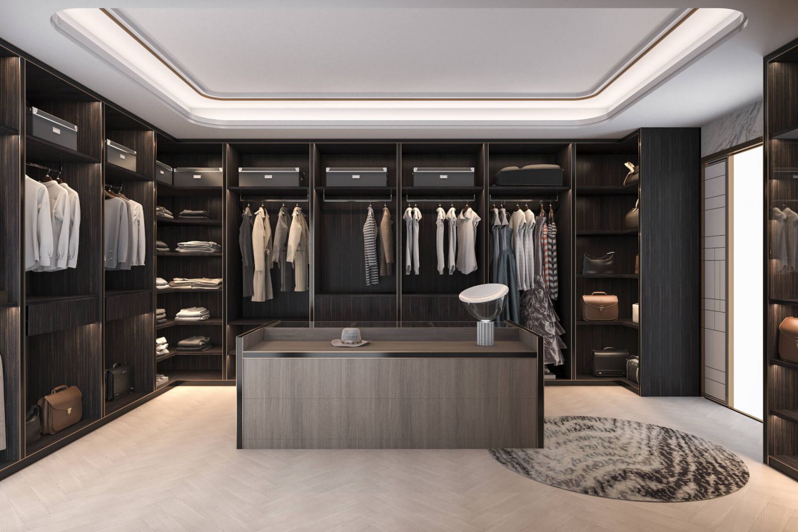 Tủ quần áo rộng với thiết kế nhiều ngăn kéo tiện ích 