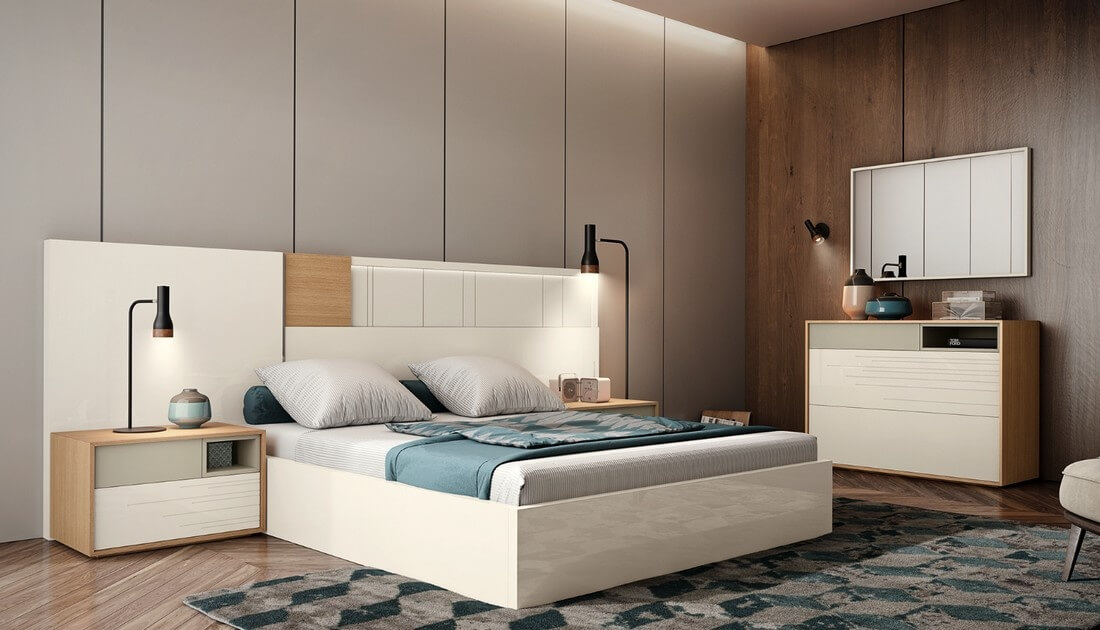 Giường gỗ công nghiệp màu trắng 1m6 giá rẻ