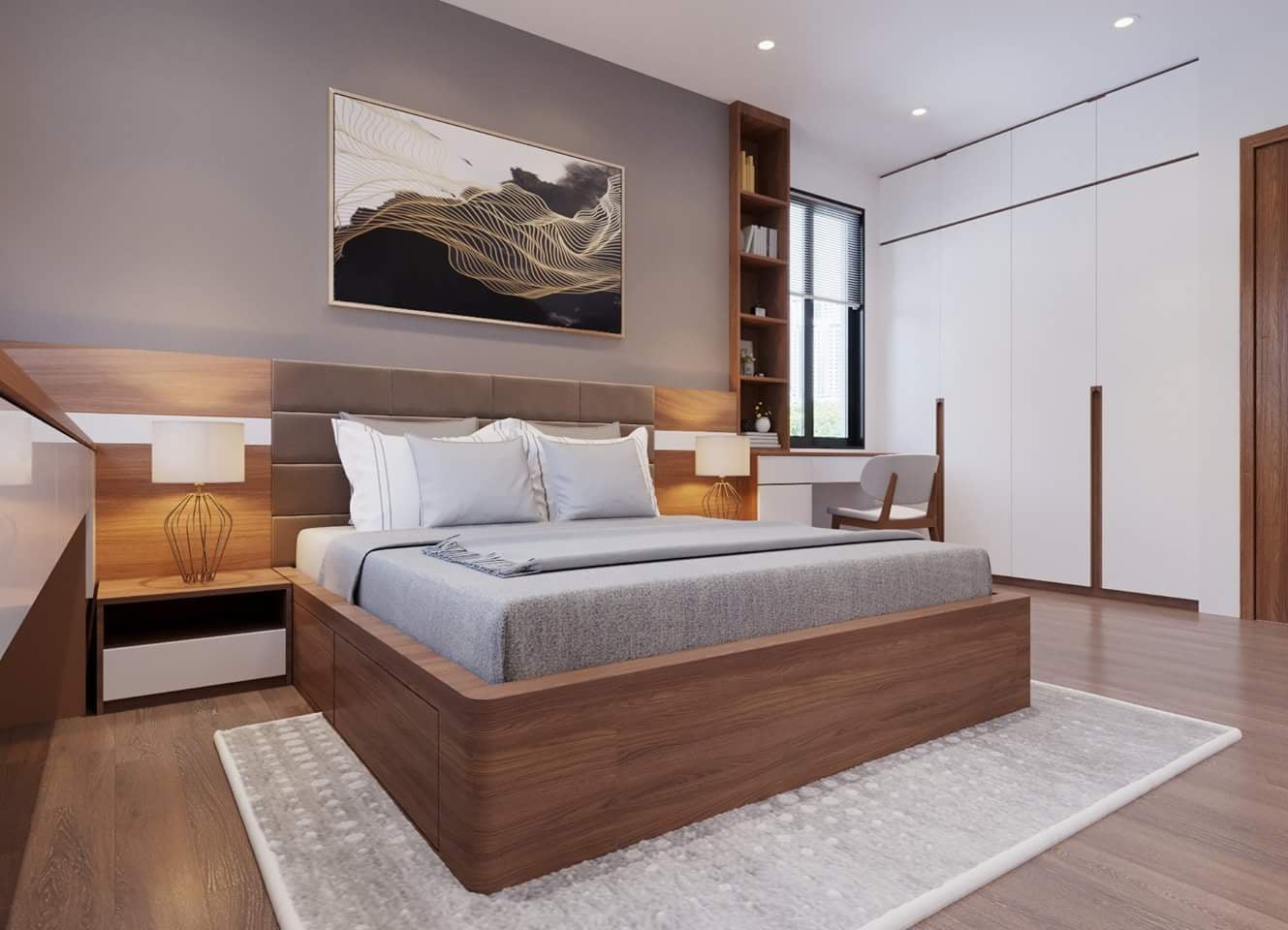 Cách chọn giường hộp gỗ công nghiệp đẹp phù hợp với không gian
