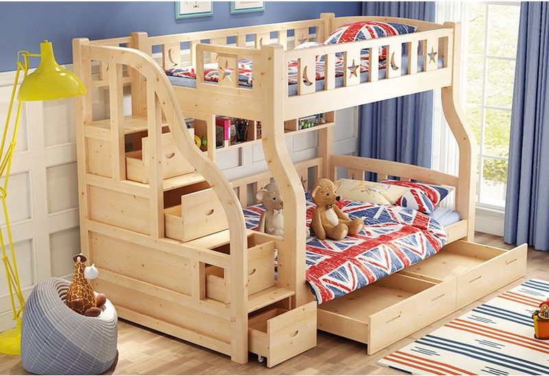 Kết cấu và kích thước giường tầng gỗ công nghiệp
