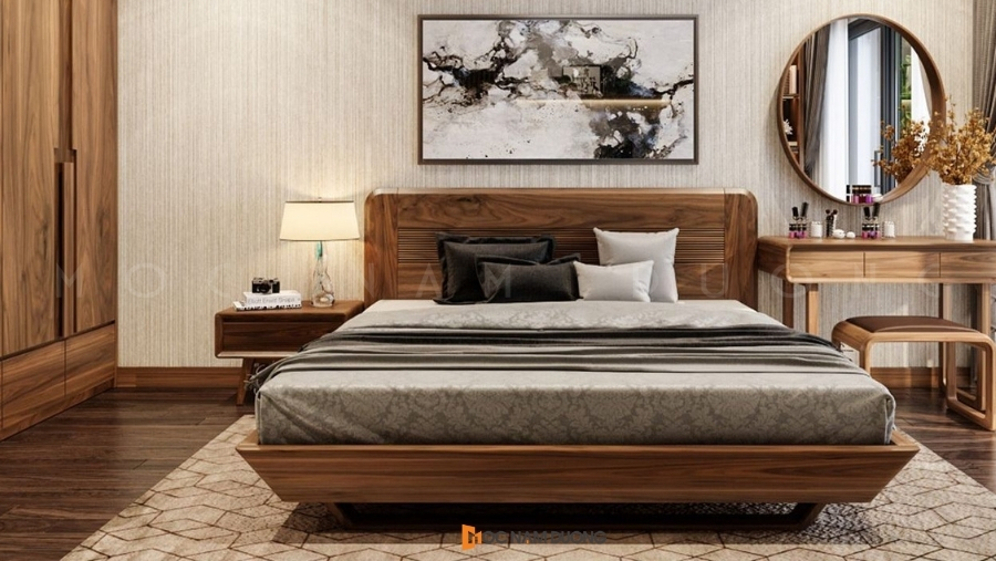 Mẫu giường kích thước 2mx2m2 theo phong cách đơn giản, sang trọng 