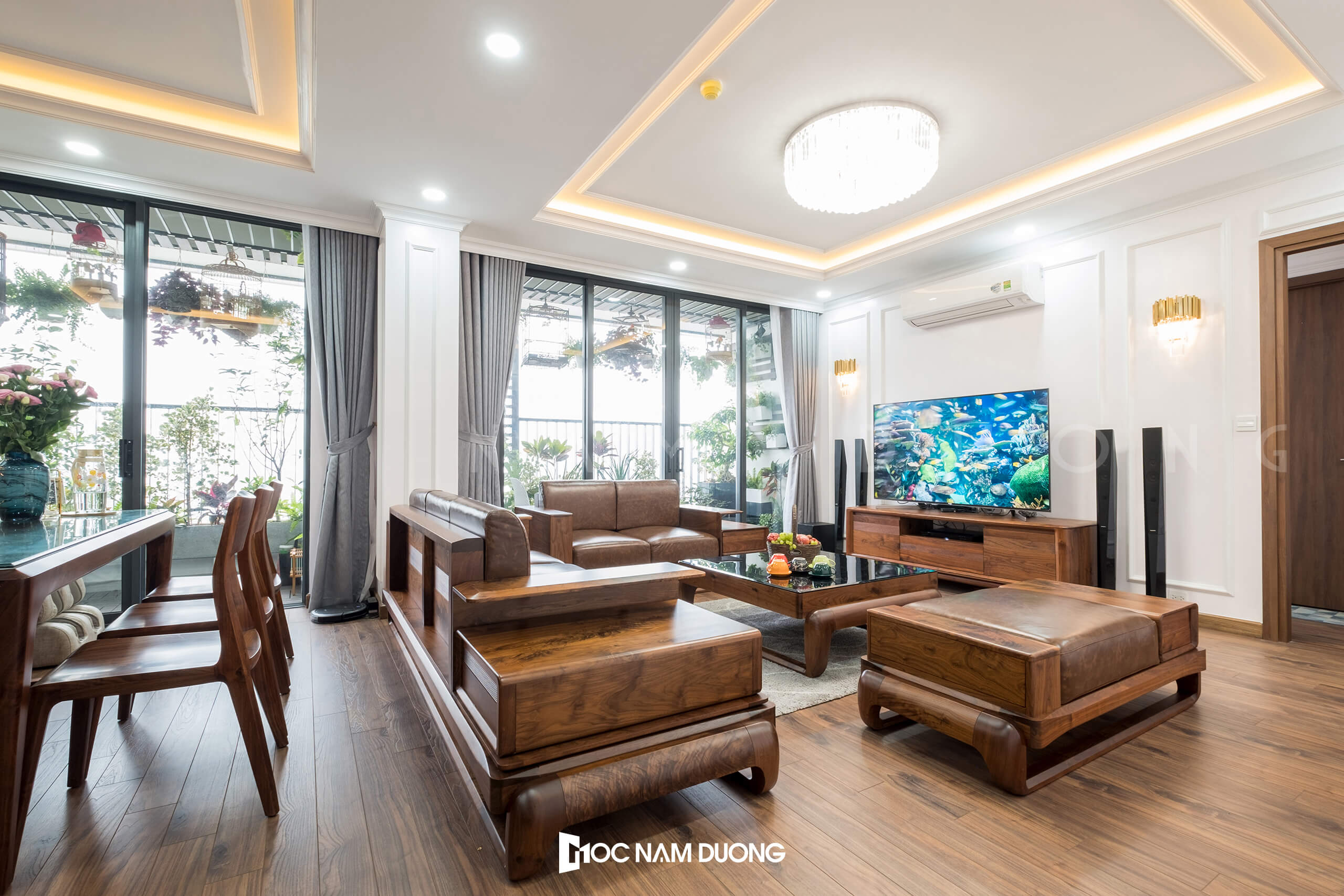 nội thất gỗ óc chó anh tuấn the park home