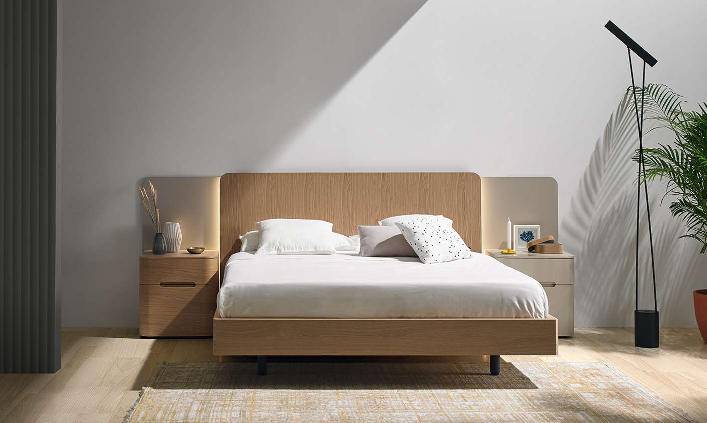Mẫu phòng ngủ tối giản với đồ nội thất gỗ sồi tự nhiên 