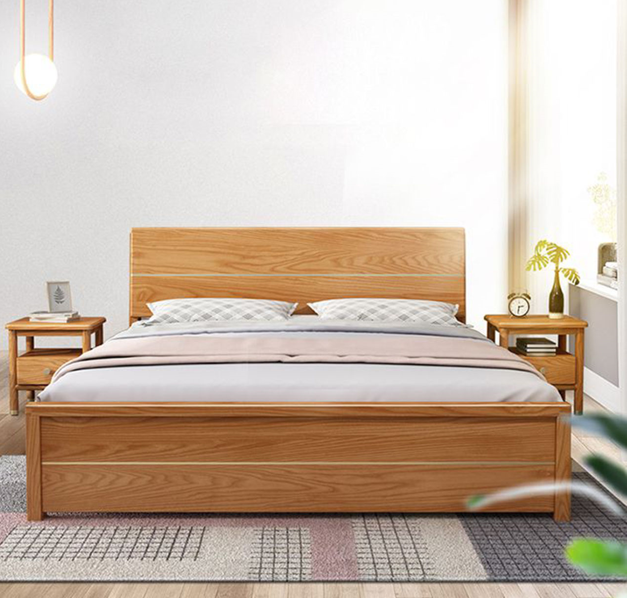 Giường gỗ sồi đẹp rất bền bỉ theo thời gian