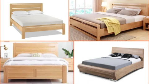 giường gỗ sồi đẹp