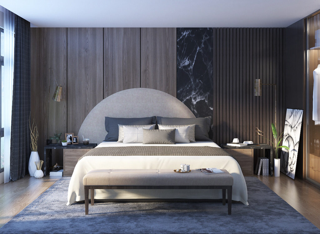 Giường ngủ đẹp theo phong cách hiện đại, sang trọng